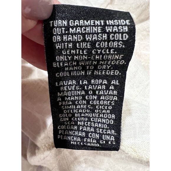 NWT ZAC & RACHEL Women Plus Size Split Neck Short Sleeve Linen Blend Blouse 3X - Picture 9 of 9